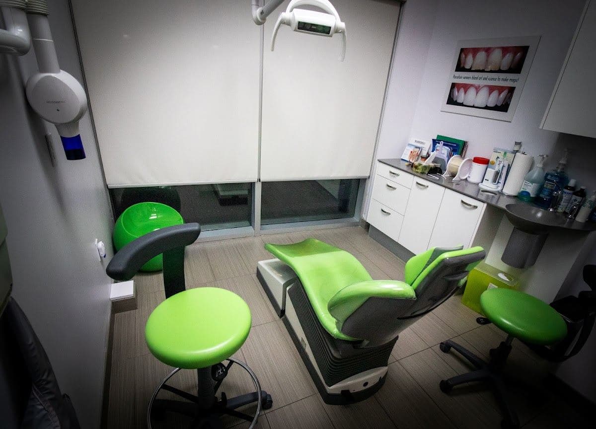 Dental treatment room with a dentist's chair at Carlton Dental, downtown Toronto Dental treatment room with a dentist's chair at Carlton Dental, downtown Toronto